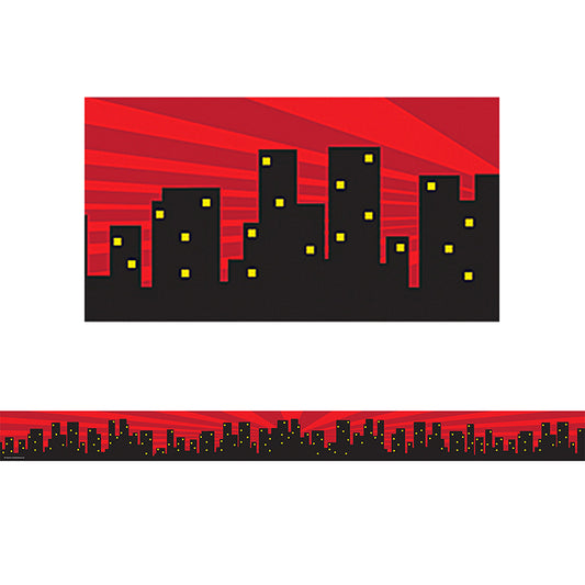 SUPERHERO CITYSCAPE BORDER