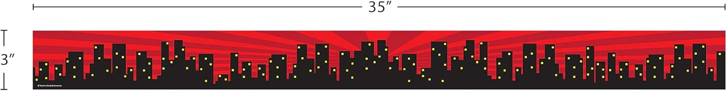 SUPERHERO CITYSCAPE BORDER