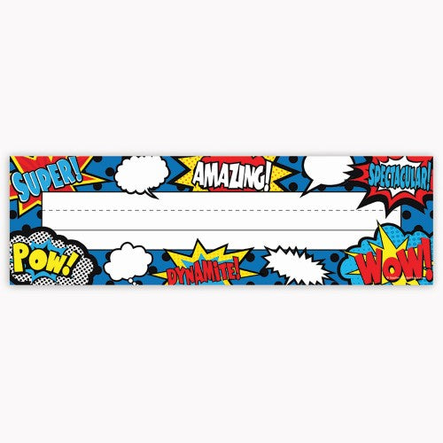 SUPERHERO NAME PLATES