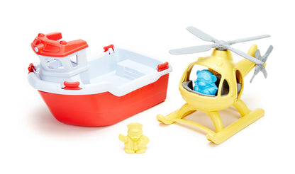 RESCUE BOAT & HELICOPER