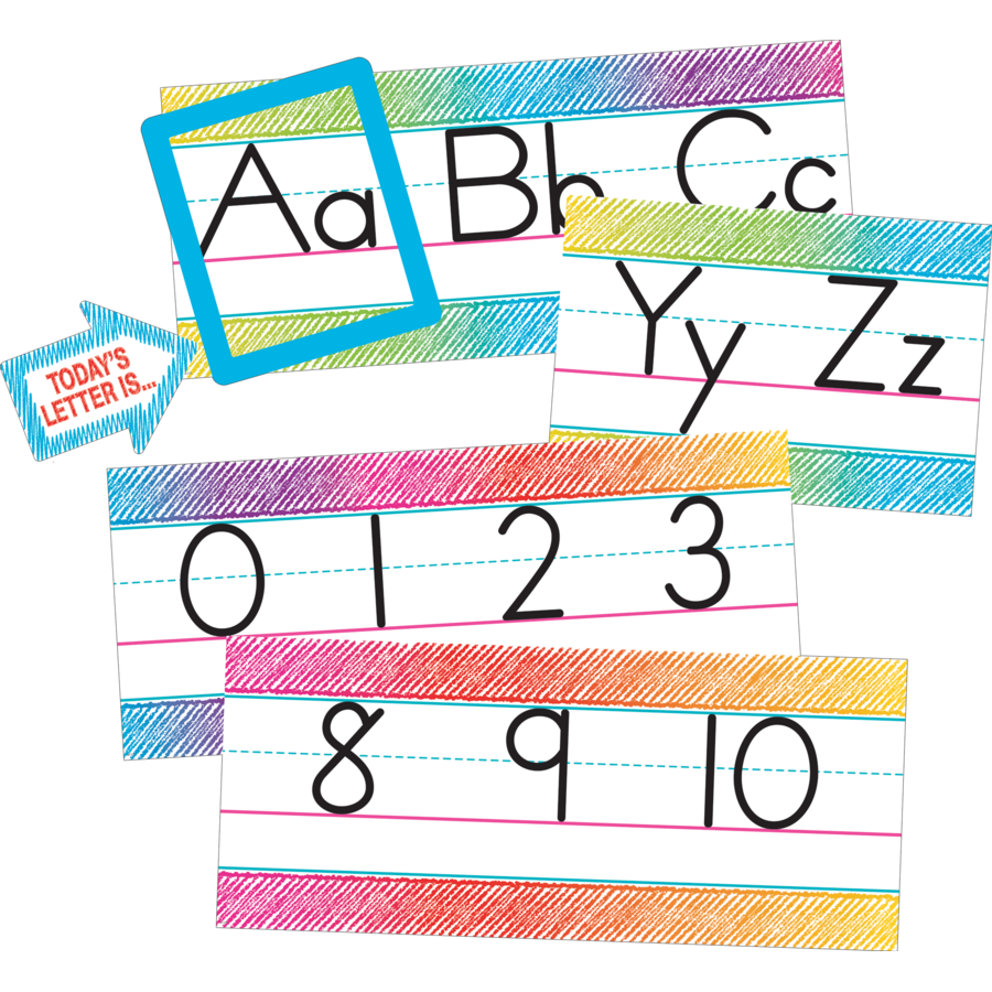 COLORFUL SCRIBBLE ALPHABET