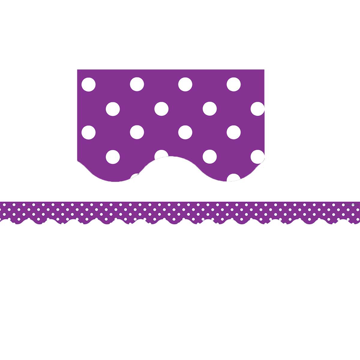 PURPLE POLKA DOT BORDER