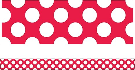 RED WITH POLKA DOT TRIMMER