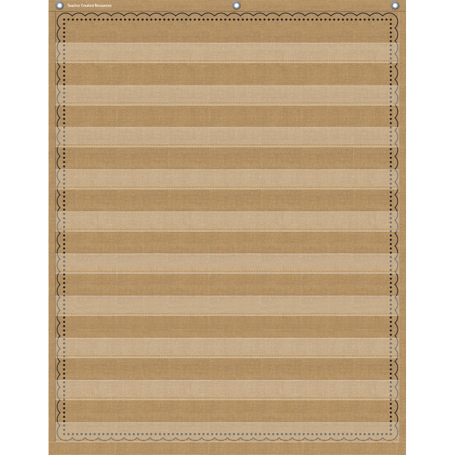 BURLAP 10 POCKET CHART