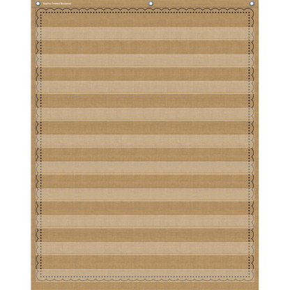 BURLAP 10 POCKET CHART