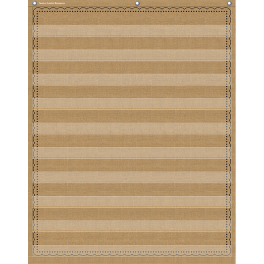 BURLAP 10 POCKET CHART