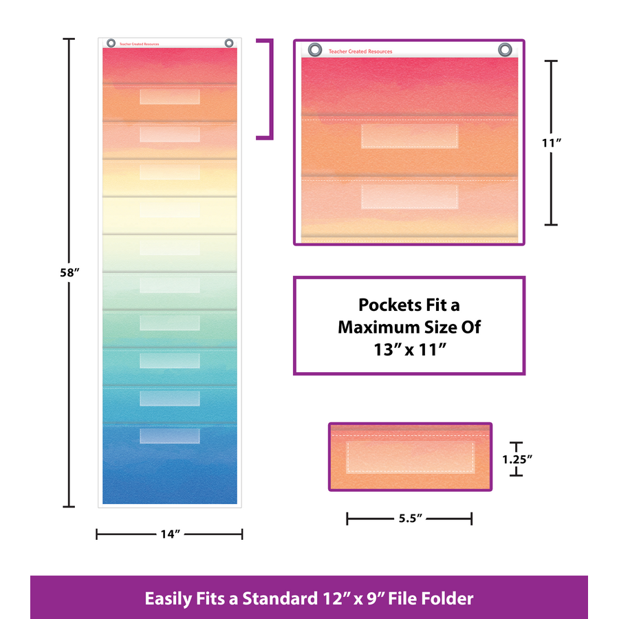 WATERCOLOR FILE STORAGE POCKET C