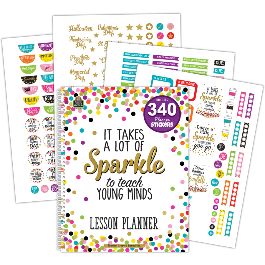 CONFETTI LESSON PLANNER W/ STICKERS