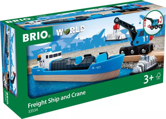 FREIGHT SHIP AND CRANE