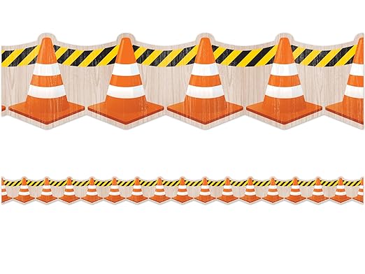 UNDER CONSTRUCTION CONE BORDER