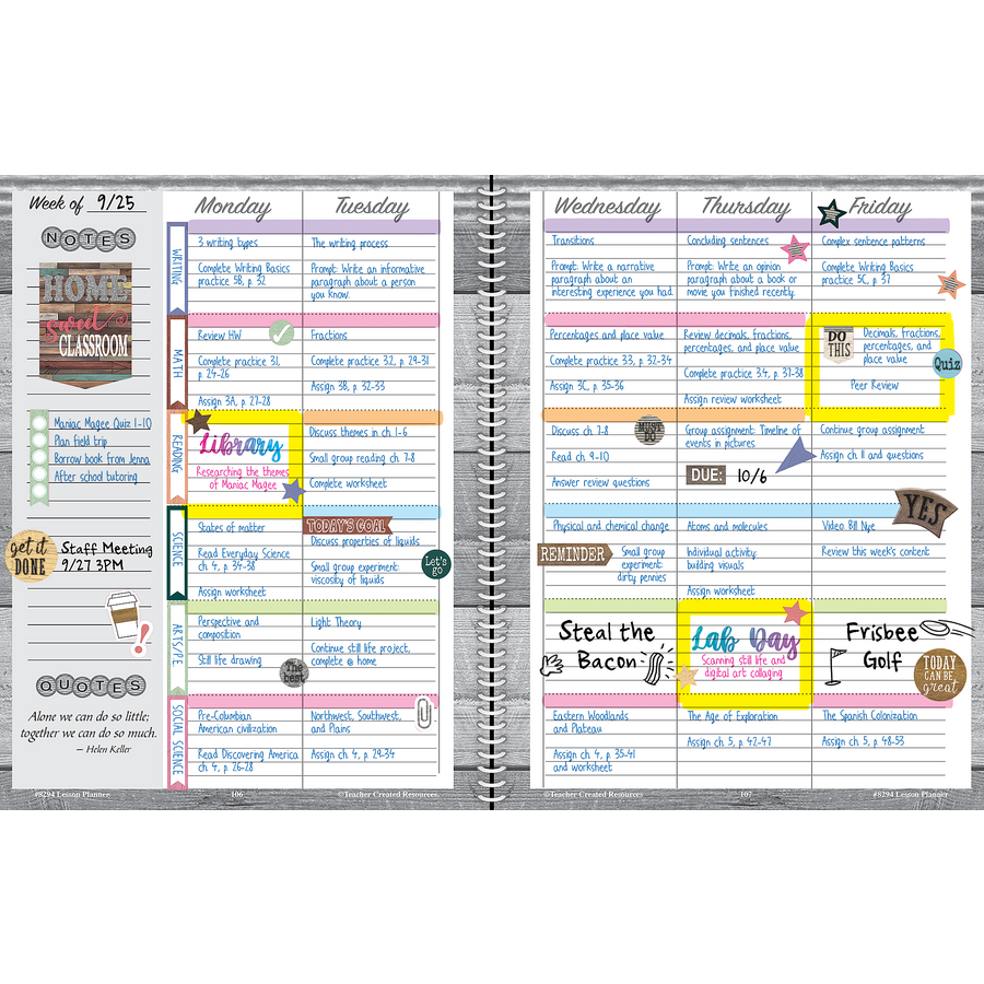 HOME SWEET CLASSROOM LESSON PLANNER