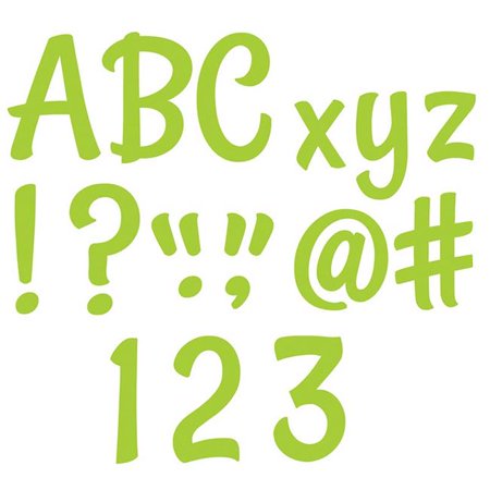 4" STYLISH LETTERS LIME GREEN