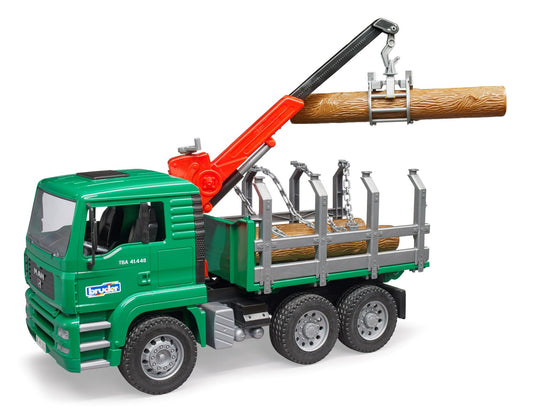 TIMBER TRUCK WITH LOADING CRANE