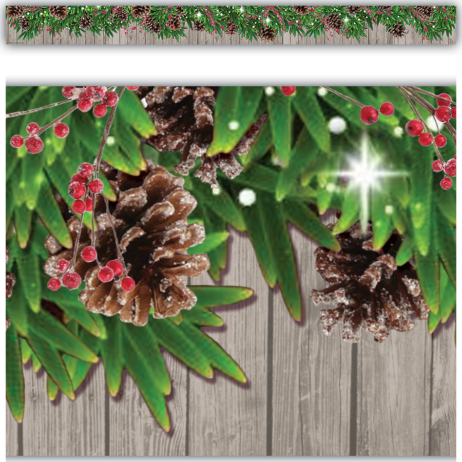 WINTER PINE CONES TRIMMER