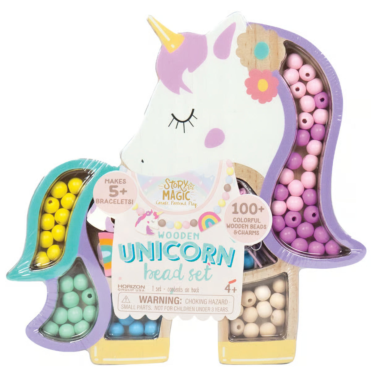 UNICORN WOODEN BEADS