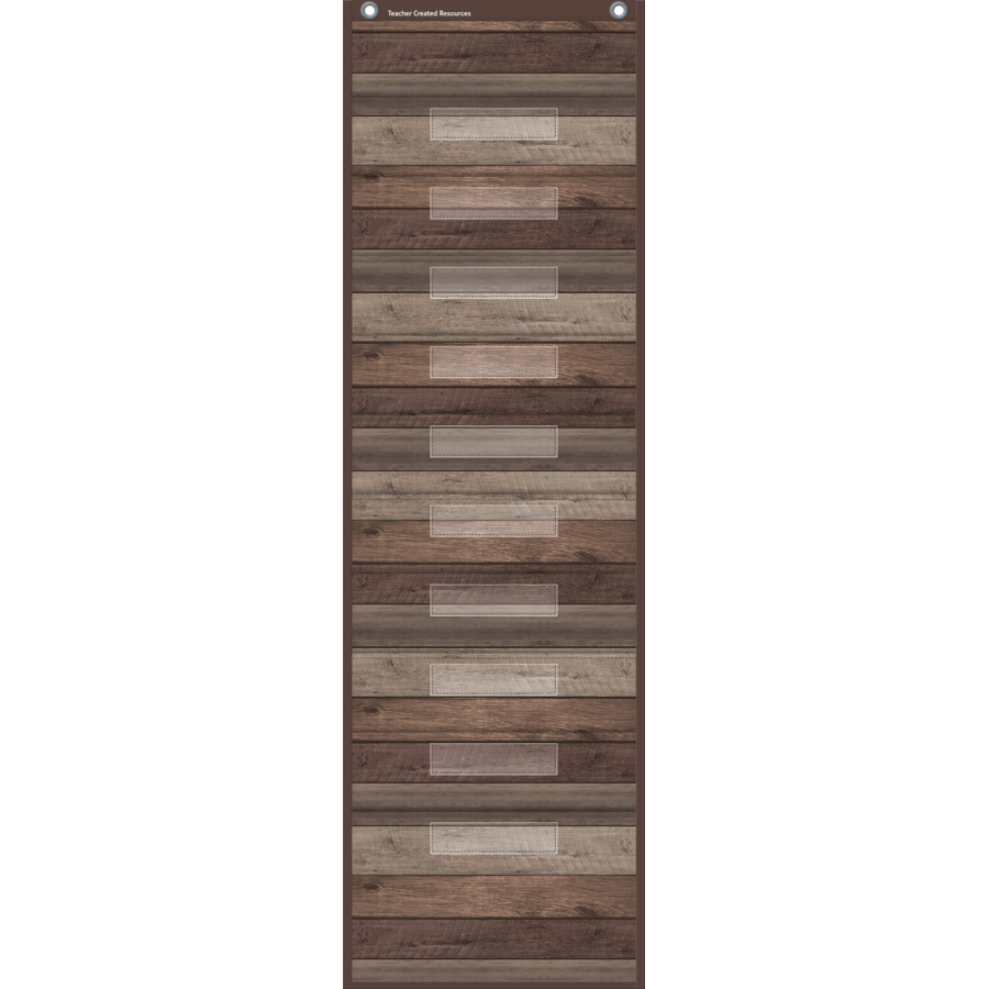 DARK WOOD 10 POCKET CHART