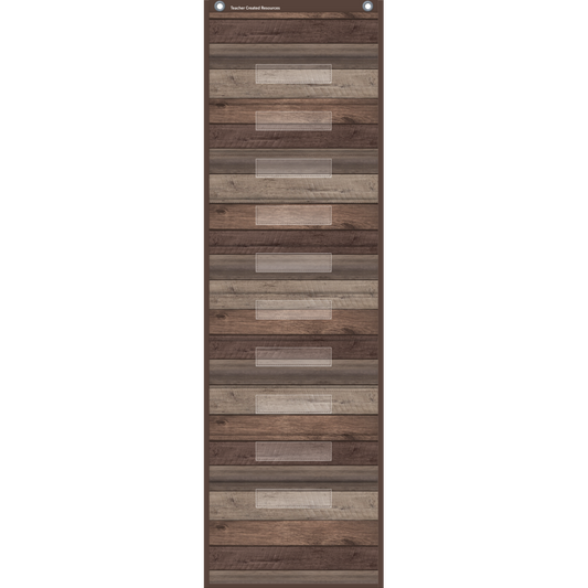 DARK WOOD 10 POCKET CHART