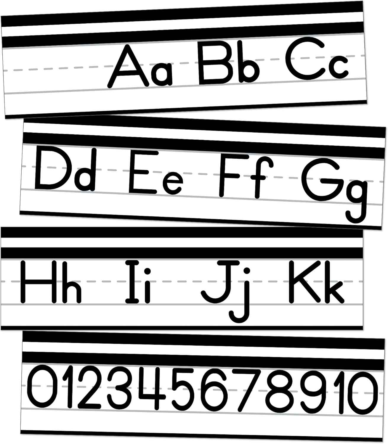 ALPHABET LINE: MANUSCRIPT BLACK