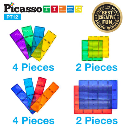 Picasso Tiles MAGNETIC TILES 12 Pieces