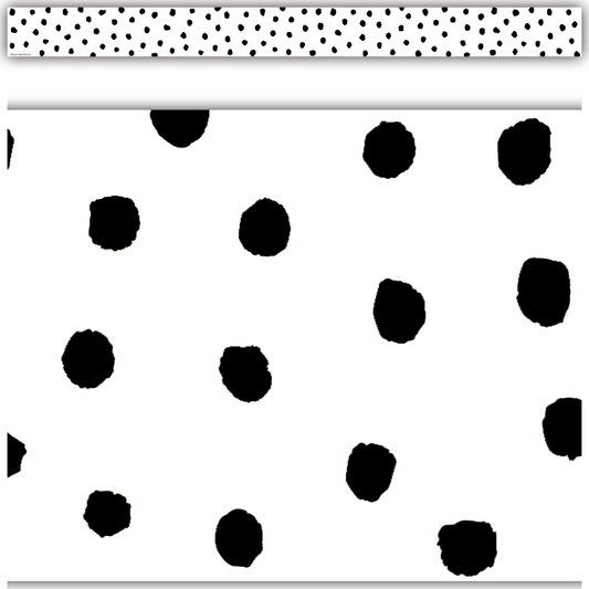 BLACK PAINTED DOTS ON WHITE