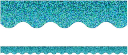 TEAL SCALLOPED TRIM