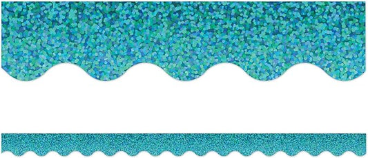 TEAL SCALLOPED TRIM