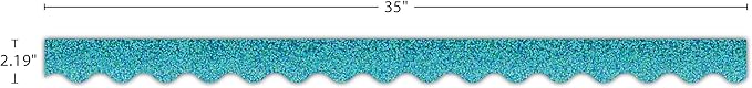 TEAL SCALLOPED TRIM