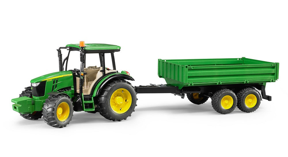 TRACTOR WITH SMALL TIPPING TRAILER