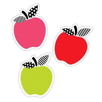 BLACK, WHITE APPLE ACCENT SMALL