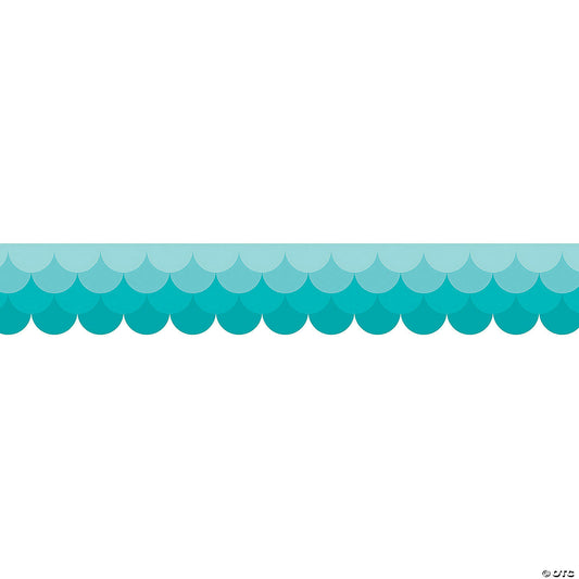 OMBRE TURQUOISE SCALLOP TRIMMER