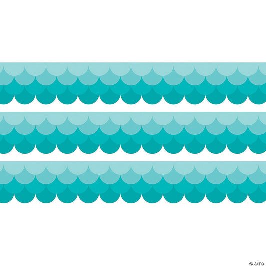 OMBRE TURQUOISE SCALLOP TRIMMER