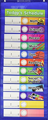 DAILY SCHEDULE POCKET CHART BLUE