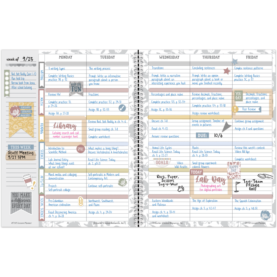 CLASSROOM COTTAGE LESSON PLANNER