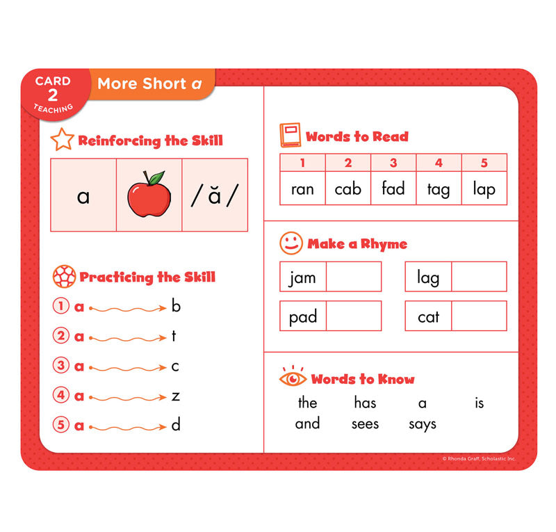 DECODABLE CARDS SHORT VOWELS