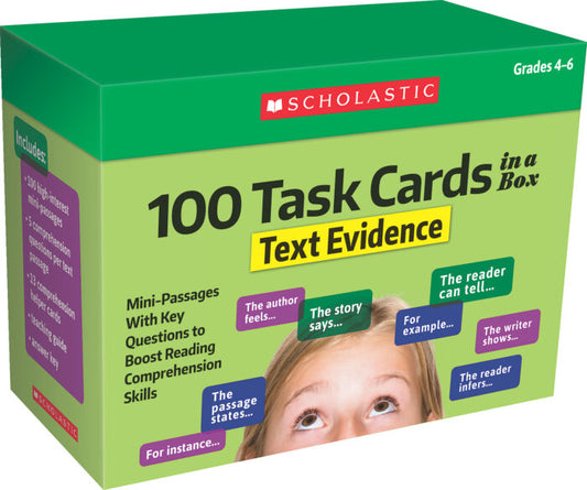 TEXT EVIDENCE 100 TASK CARDS