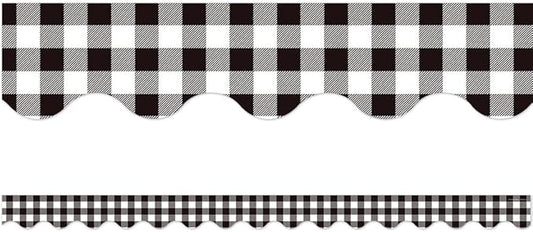 BLACK AND WHITE GINGHAM TRIMMER
