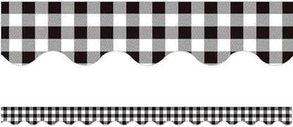 BLACK AND WHITE GINGHAM TRIMMER