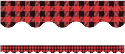 RED AND BLACK GINGHAM TRIMMER