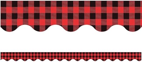 RED AND BLACK GINGHAM TRIMMER