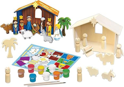 NATIVITY WOOD PAINT SET