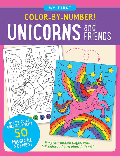 COLOR BY NUMBER UNICORNS