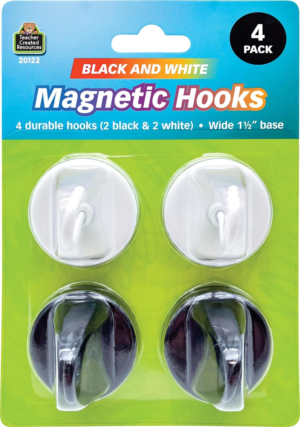 BLACK AND WHITE MAGNETIC HOOKS