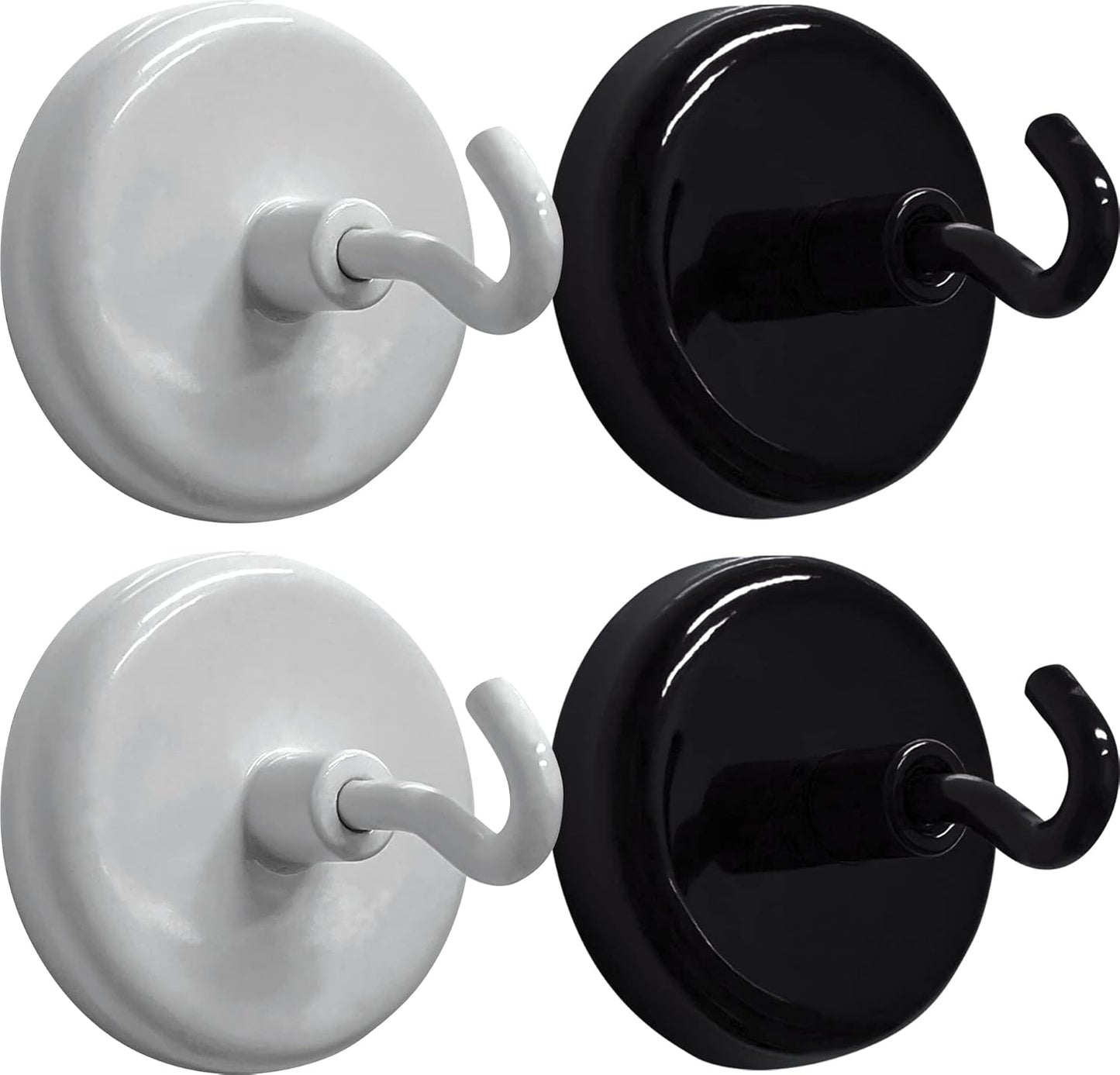 BLACK AND WHITE MAGNETIC HOOKS