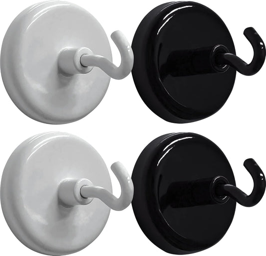 BLACK AND WHITE MAGNETIC HOOKS