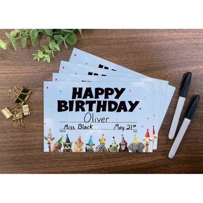 GO WILD ANIMALS HAPPY BDAY