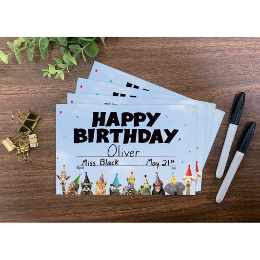 GO WILD ANIMALS HAPPY BDAY