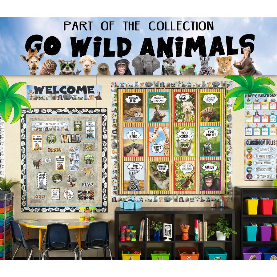 GO WILD ANIMALS HAPPY BDAY