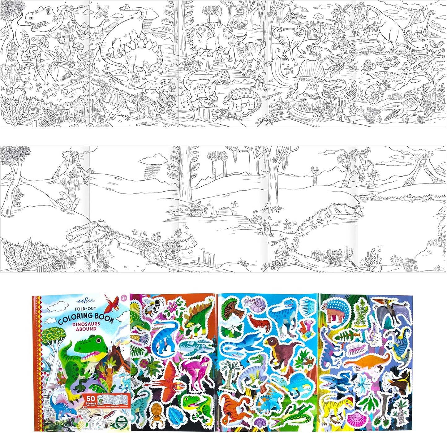 DINOSAURS ABOUND COLORING BOOK