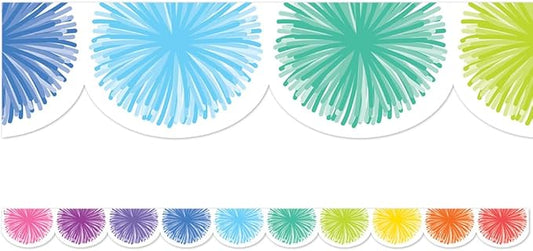 COLORFUL POMS SCALLOPED
