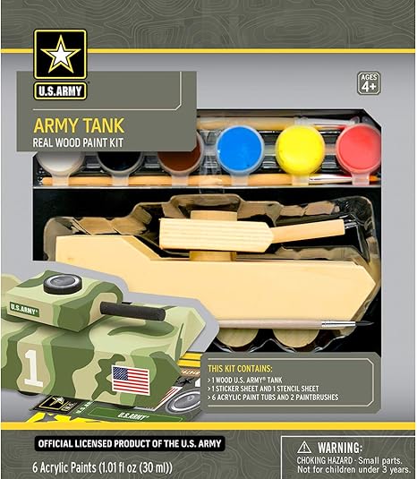 ARMY TANK WOOD PAINT KIT